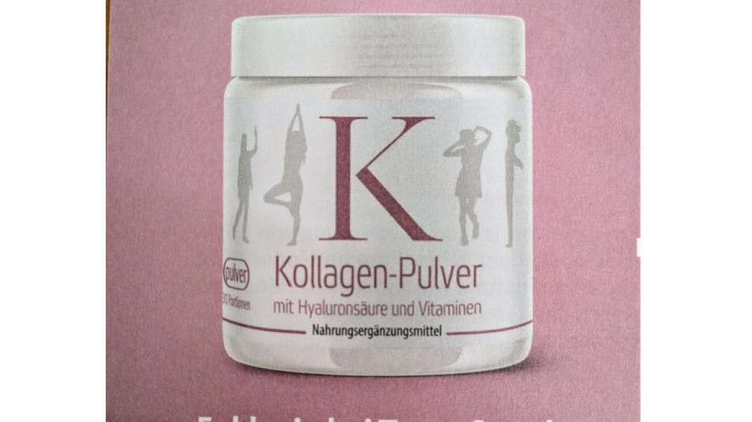 Kollagen-Pulver mit Hyaluronsäure und Vitaminen