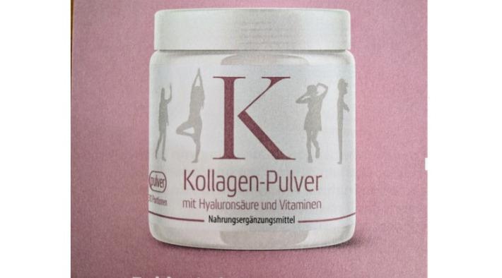 Kollagen-Pulver mit Hyaluronsäure und Vitaminen